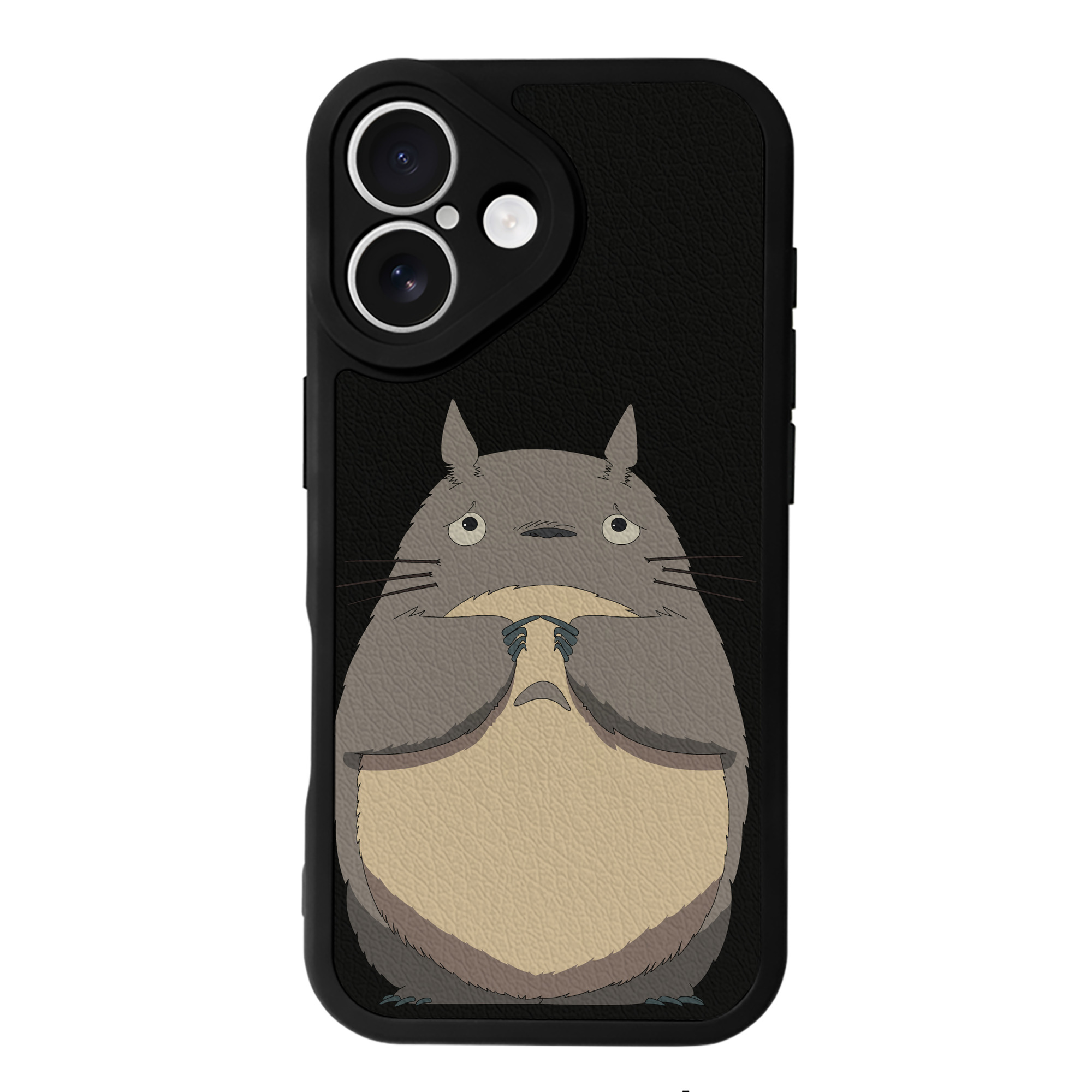 （画像用） となりのトトロ 草壁メイ 草壁サツキ My Neighbor Totoro Satsuki Kusakabe Mei Kusakabe 【iPhone 16シリーズ対応】シリコンスマホケース（レザー調） 材質：シリコン